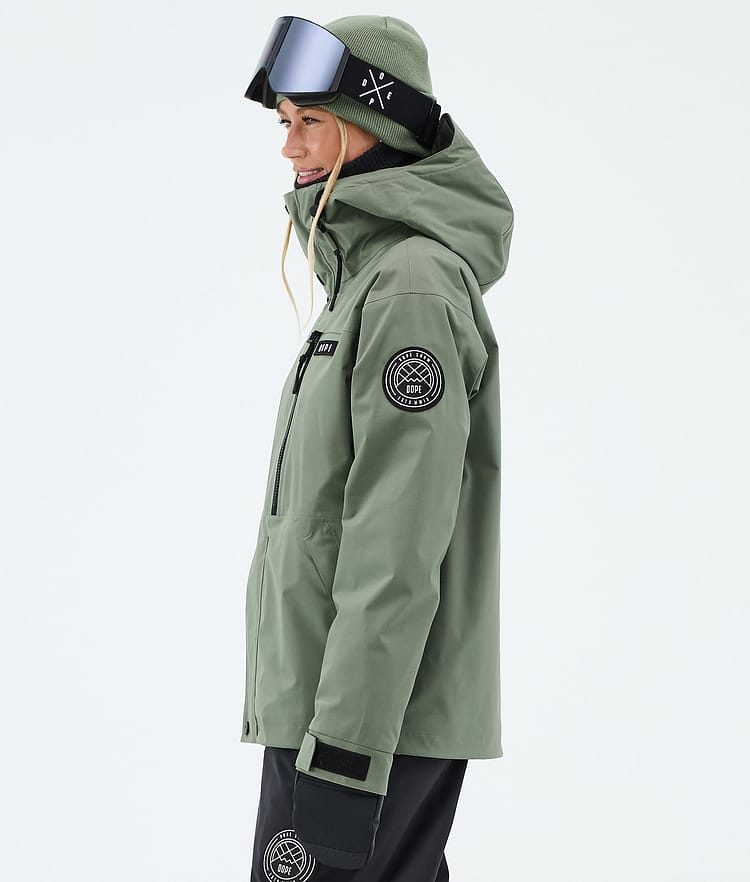 Dope Blizzard W Full Zip Bunda na Snowboard Dámské Moss Green, Image 5 of 9