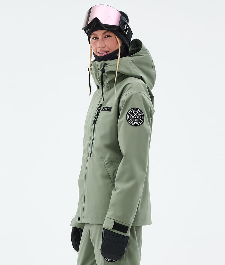 Dope Blizzard W Full Zip Snowboard Jacket Women Moss Green, Image 5 of 9