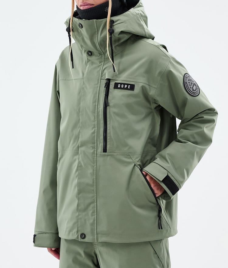 Dope Blizzard W Full Zip Snowboard Jacket Women Moss Green, Image 7 of 9