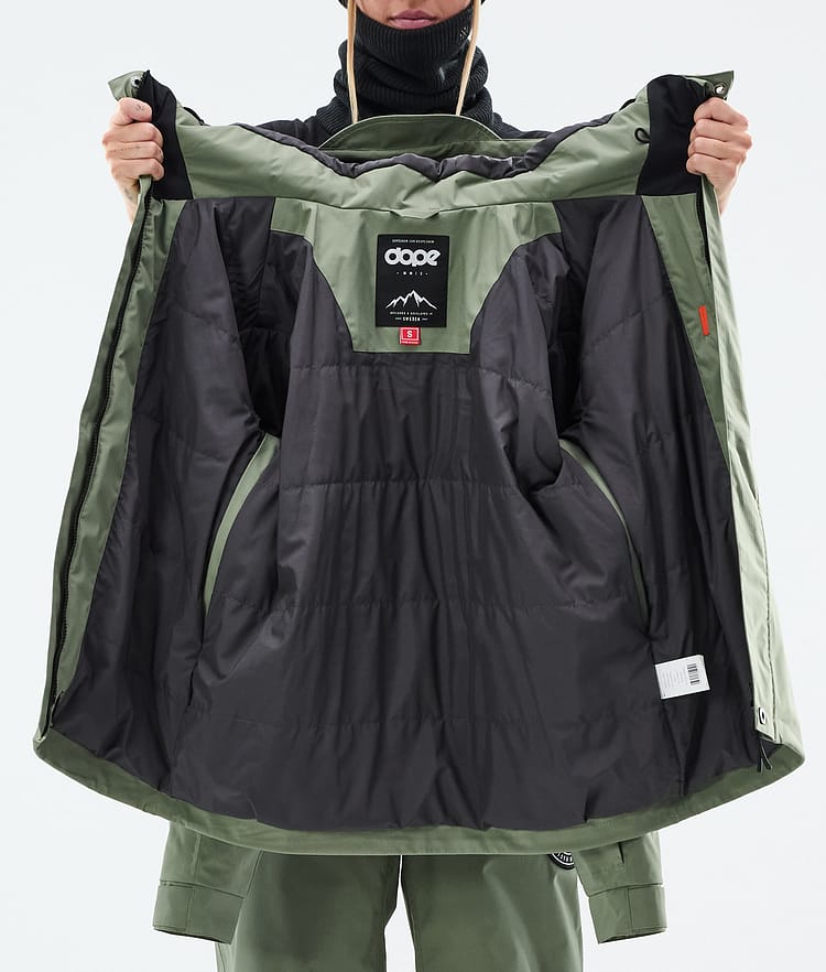Dope Blizzard W Full Zip Snowboard Jacket Women Moss Green, Image 9 of 9
