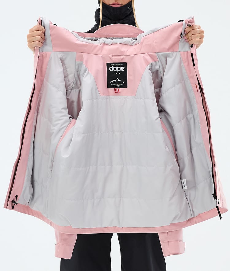 Dope Blizzard W Full Zip Veste de Ski Femme Soft Pink, Image 9 of 9