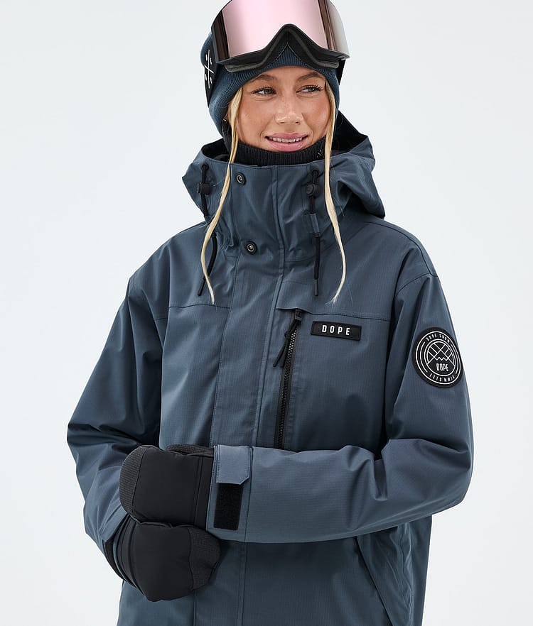 Dope Blizzard W Full Zip Snowboardjacke Damen Metal Blue, Image 4 of 9