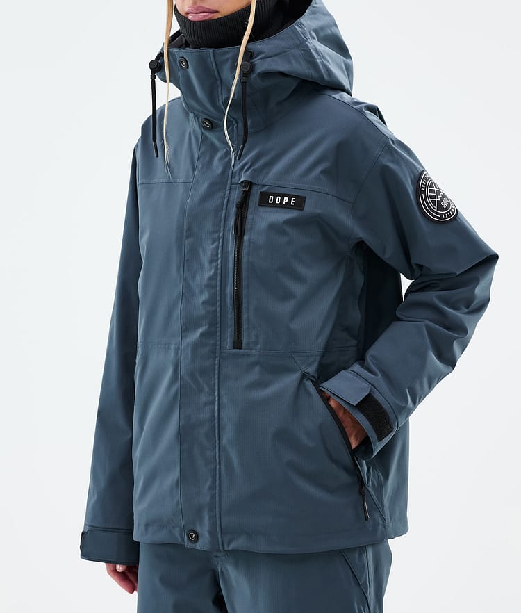 Dope Blizzard W Full Zip Snowboard Jacket Women Metal Blue, Image 7 of 9