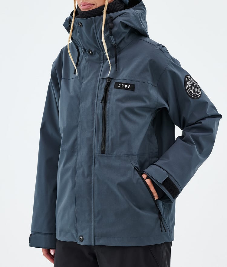 Dope Blizzard W Full Zip Skijacke Damen Metal Blue, Image 7 of 9