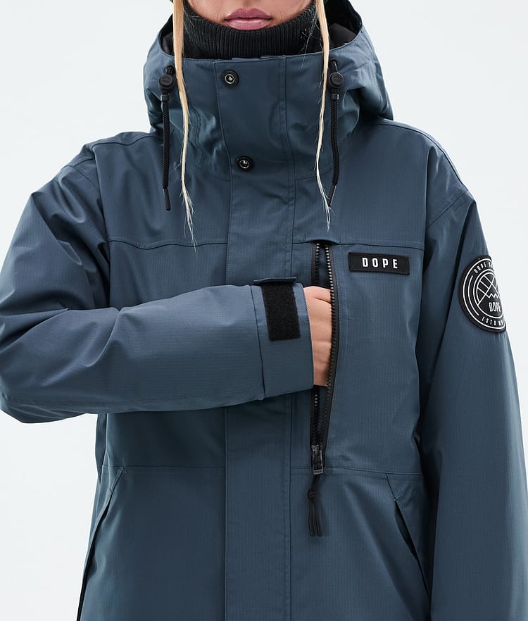 Dope Blizzard W Full Zip Snowboard Jacket Women Metal Blue, Image 8 of 9