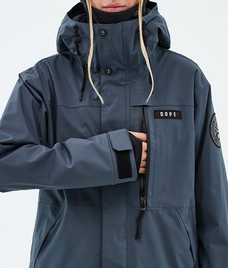Dope Blizzard W Full Zip Snowboardjacke Damen Metal Blue, Image 8 of 9