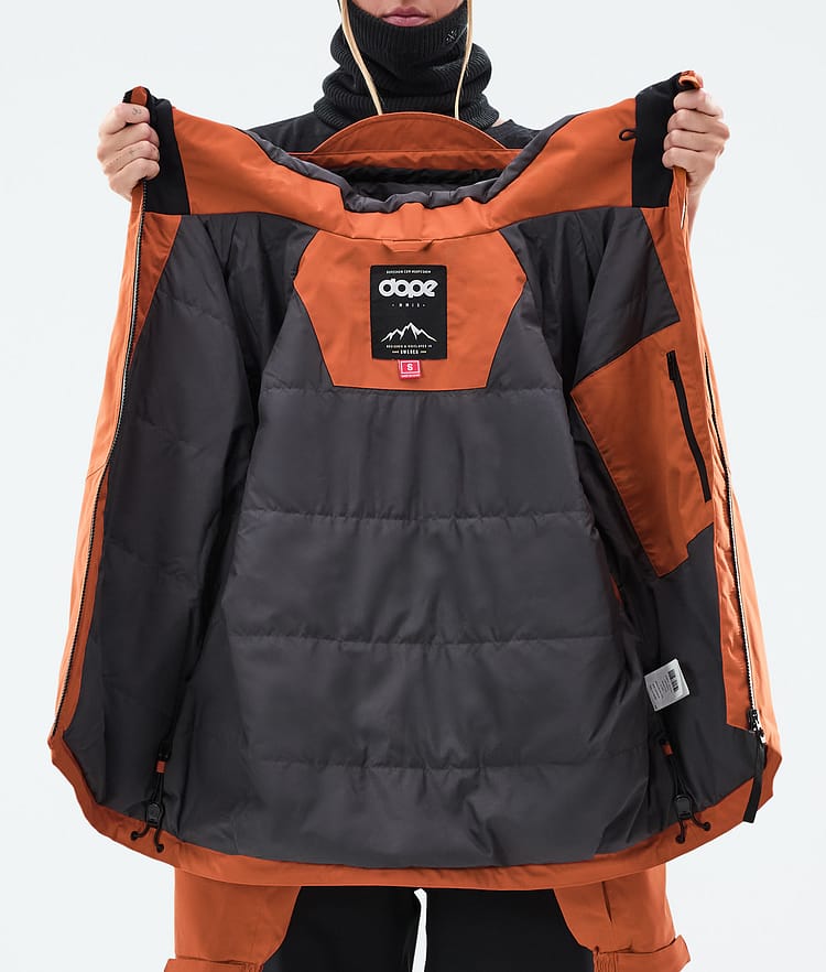 Dope Spartan W Veste de Ski Femme Burned Orange, Image 8 sur 8