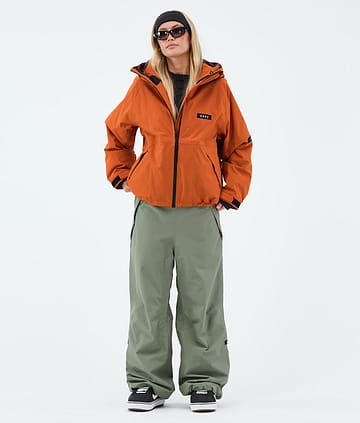 Dope Spartan W Snowboard Outfit Burned Orange/Moss Green