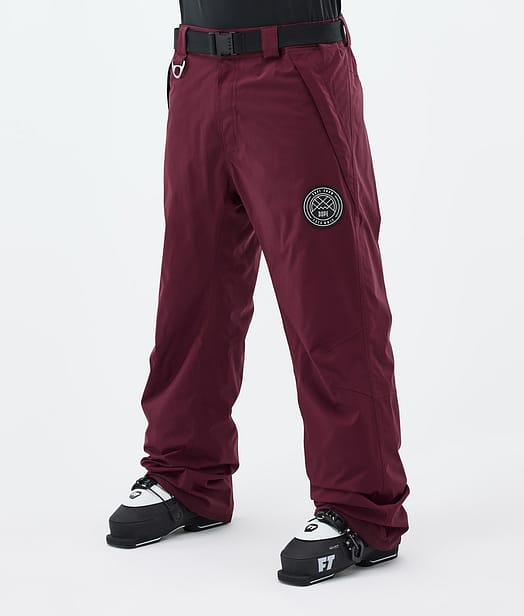 Dope Blizzard Ski Pants Men Burgundy