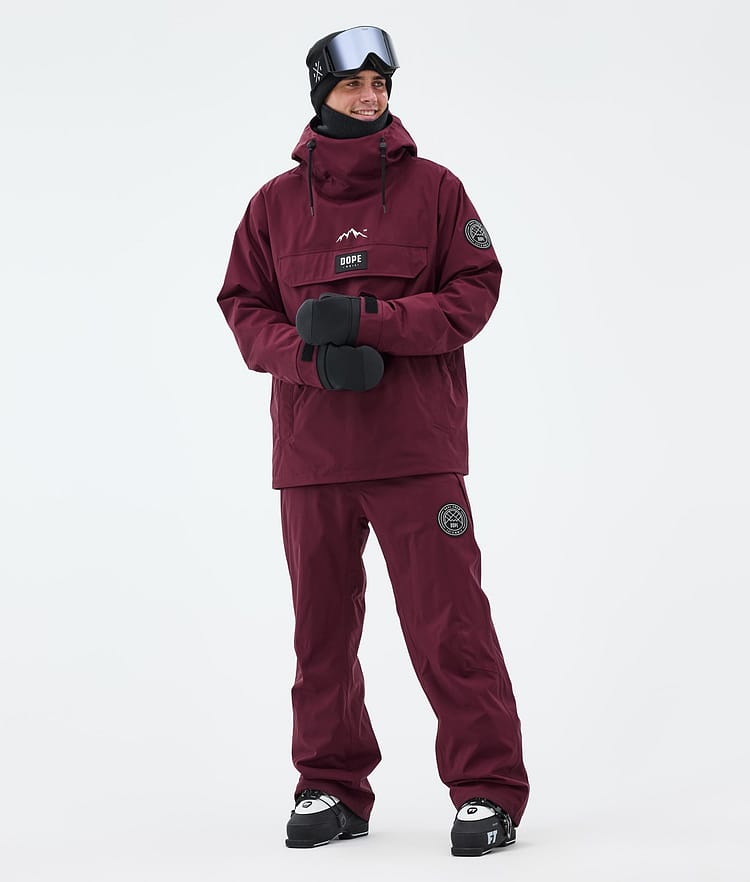Dope Blizzard Lyžařské Kalhoty Pánské Burgundy, Image 2 of 5