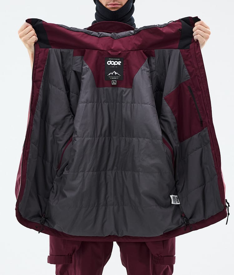 Dope Vertex Snowboard Jacket Men Burgundy, Image 8 of 8
