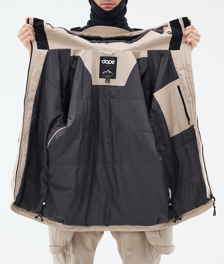 Dope Vertex Snowboard Jacket Men Sand, Image 8 of 8