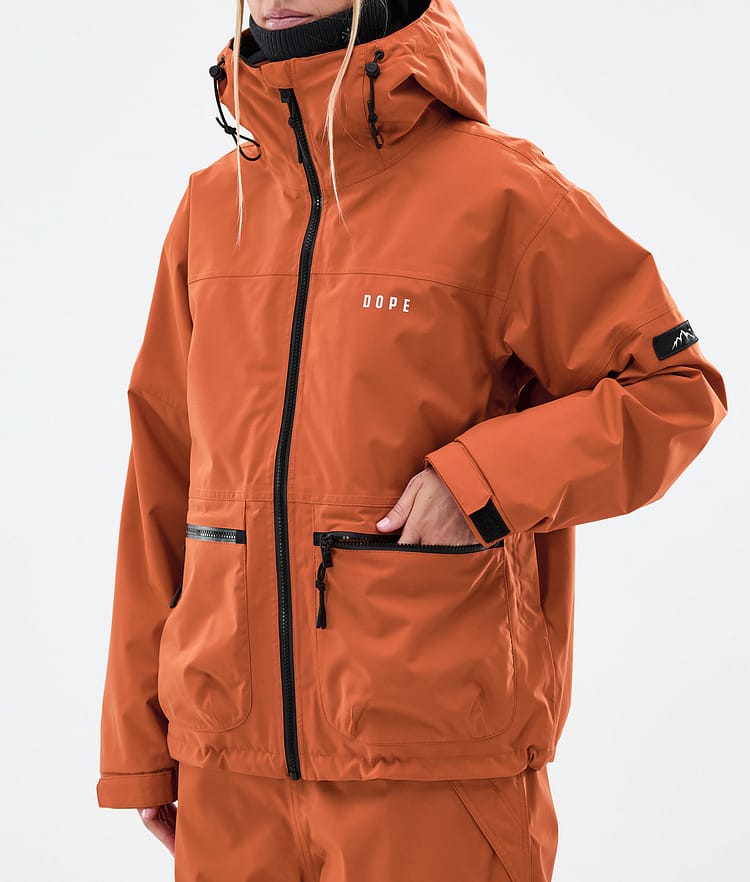 Dope Vertex W Snowboard Jacket Women Burned Orange, Image 7 of 8