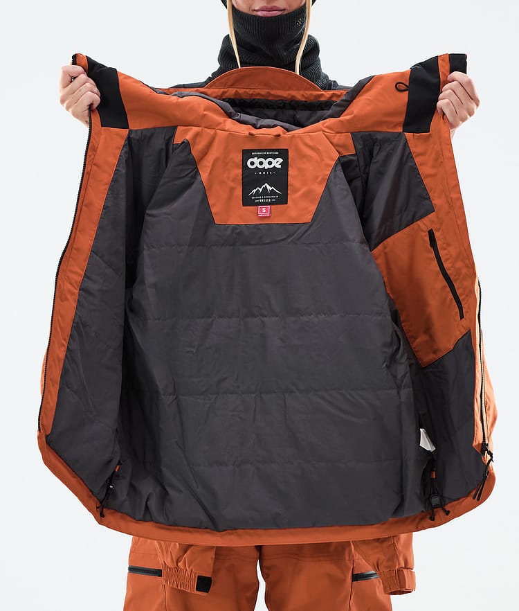 Dope Vertex W Snowboard Jacket Women Burned Orange, Image 8 of 8
