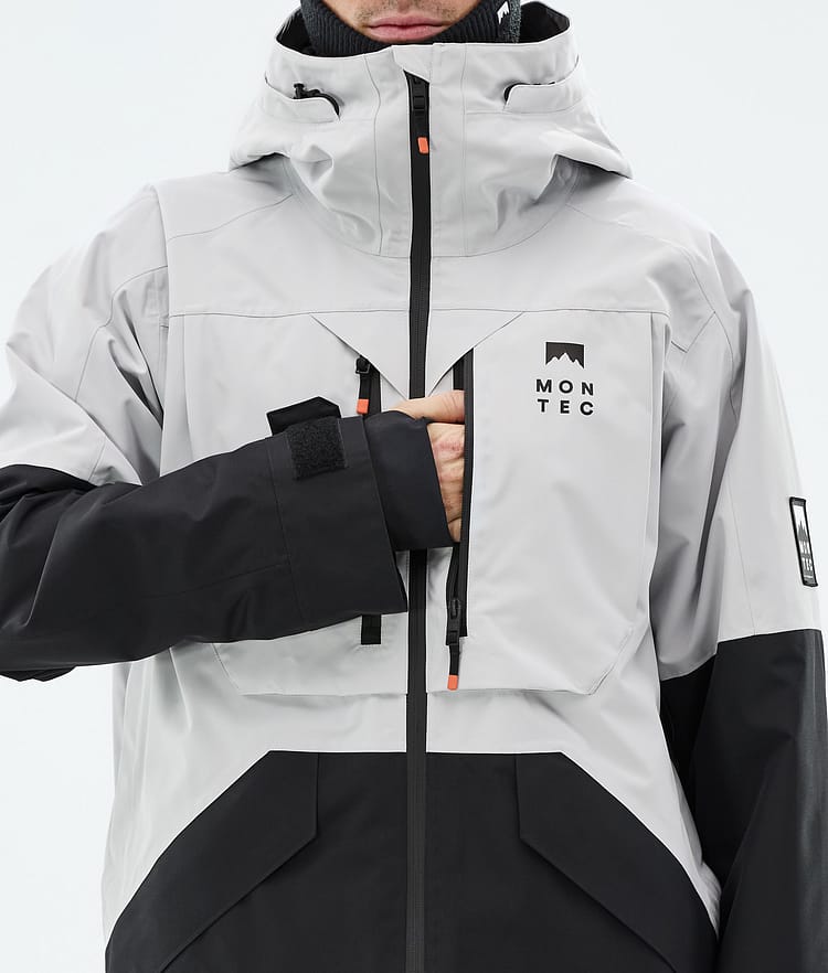 Montec Arch Snowboard Jacket Men Light Grey/Black, Image 9 of 10