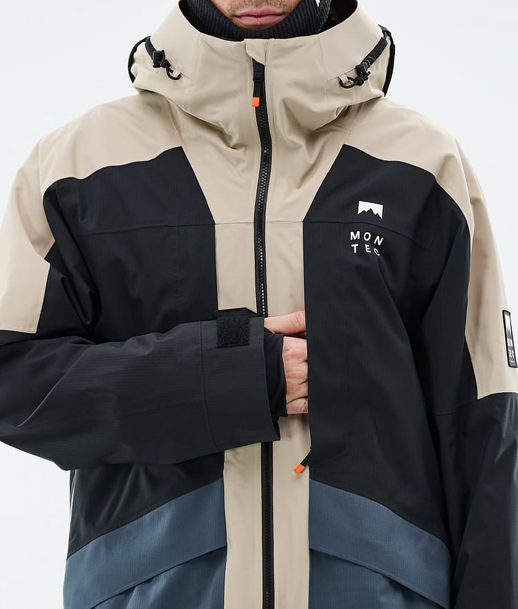 Montec Morpheus Snowboard Jacket Men Sand/Black/Metal Blue, Image 9 of 10
