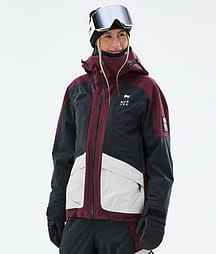 Montec Morpheus W 25 Snowboard Jacket Women Burgundy/Black/Light Grey