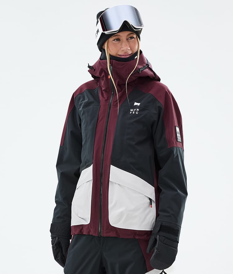Montec Morpheus W Snowboard Jacket Women Burgundy/Black/Light Grey, Image 1 of 10