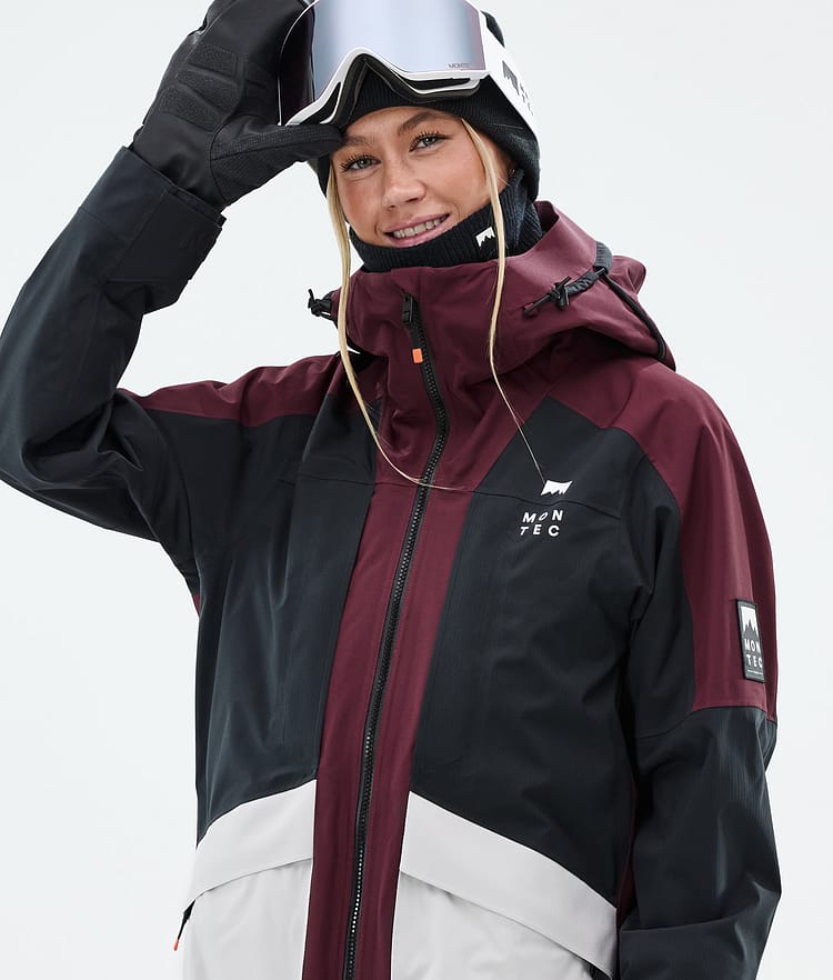 Montec Morpheus W Snowboard Jacket Women Burgundy/Black/Light Grey, Image 2 of 10