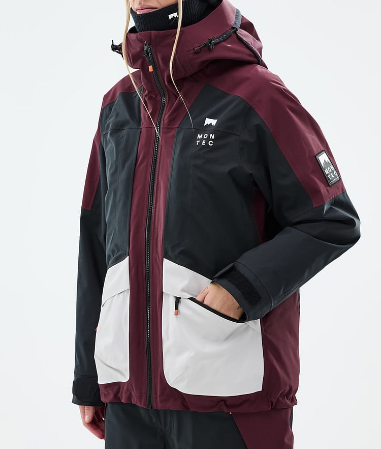 Montec Morpheus W Snowboard Jacket Women Burgundy/Black/Light Grey, Image 8 of 10