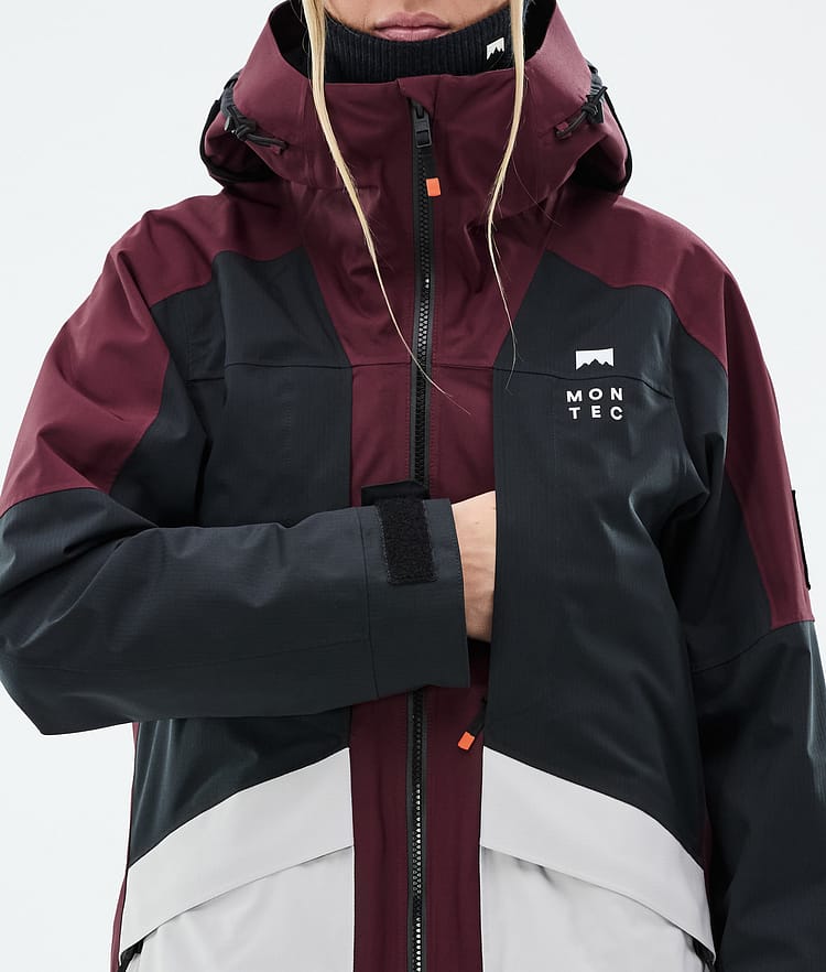 Montec Morpheus W Snowboard Jacket Women Burgundy/Black/Light Grey, Image 9 of 10