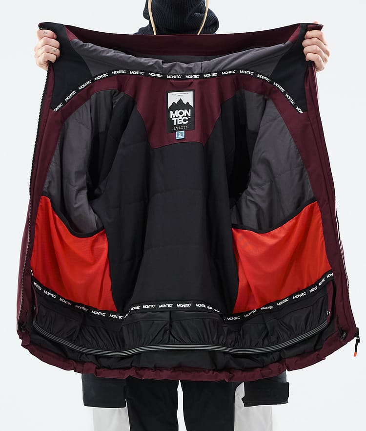 Montec Morpheus W Snowboard Jacket Women Burgundy/Black/Light Grey, Image 10 of 10