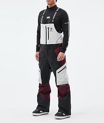 Montec Dozer 25 Snowboard Pants Men Light Grey/Black/Burgundy