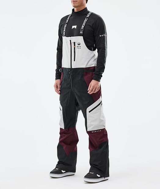 Montec Dozer Snowboard Broek Heren Light Grey/Black/Burgundy