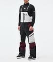 Montec Dozer Snowboard Pants Men Light Grey/Black/Burgundy