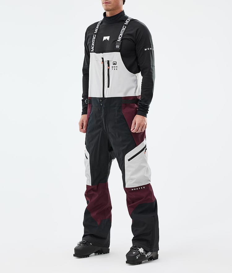 Montec Dozer Ski Pants Men Light Grey/Black/Burgundy, Image 1 of 6
