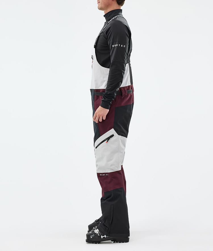 Montec Dozer Ski Pants Men Light Grey/Black/Burgundy, Image 2 of 6