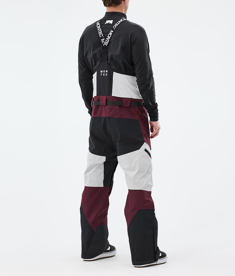 Montec Dozer Snowboard Pants Men Light Grey/Black/Burgundy, Image 3 of 6