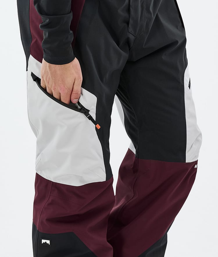 Montec Dozer Ski Pants Men Light Grey/Black/Burgundy, Image 6 of 6