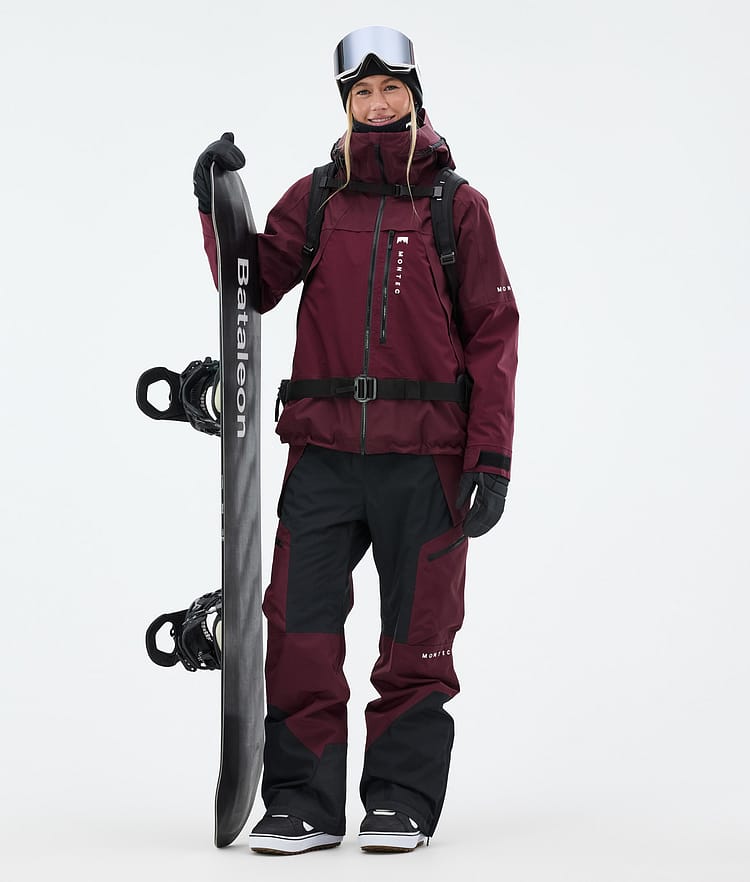 Montec Dozer W Pantaloni Snowboard Donna Burgundy/Black, Immagine 2 di 7