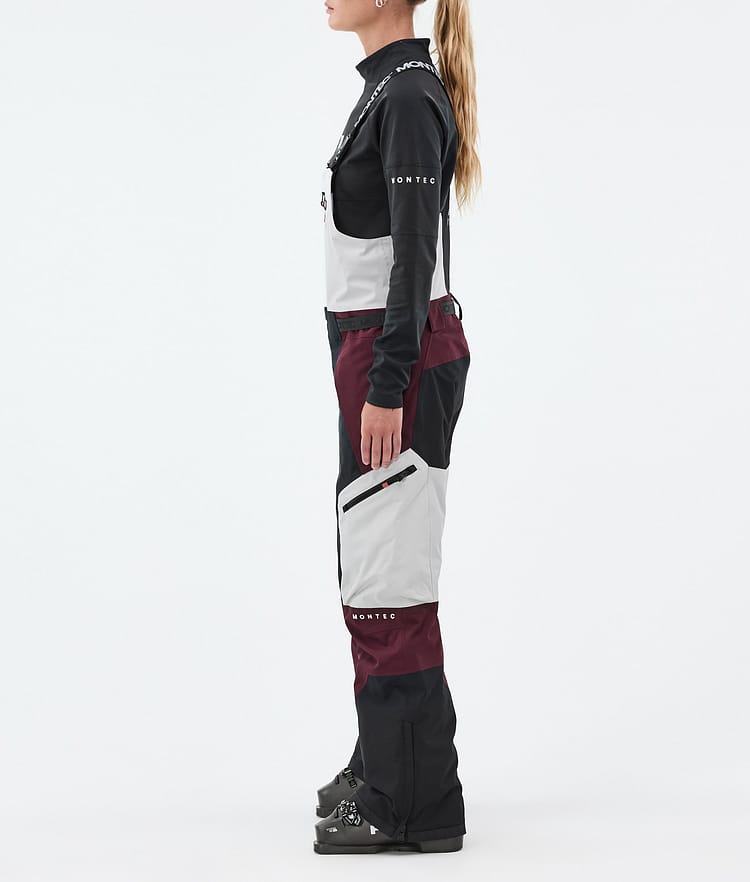 Montec Dozer W Ski Pants Women Light Grey/Black/Burgundy, Image 2 of 6