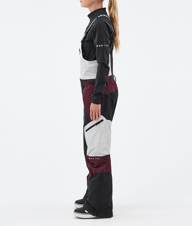 Montec Dozer W Snowboard Pants Women Light Grey/Black/Burgundy, Image 2 of 6
