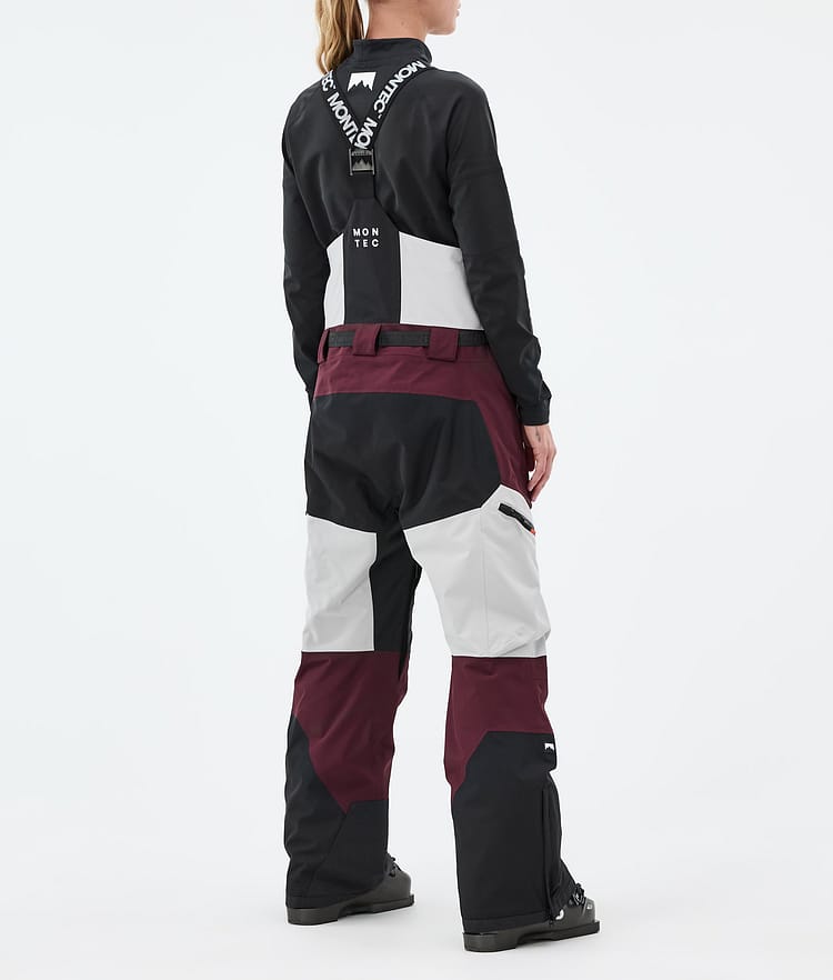 Montec Dozer W Ski Pants Women Light Grey/Black/Burgundy, Image 3 of 6