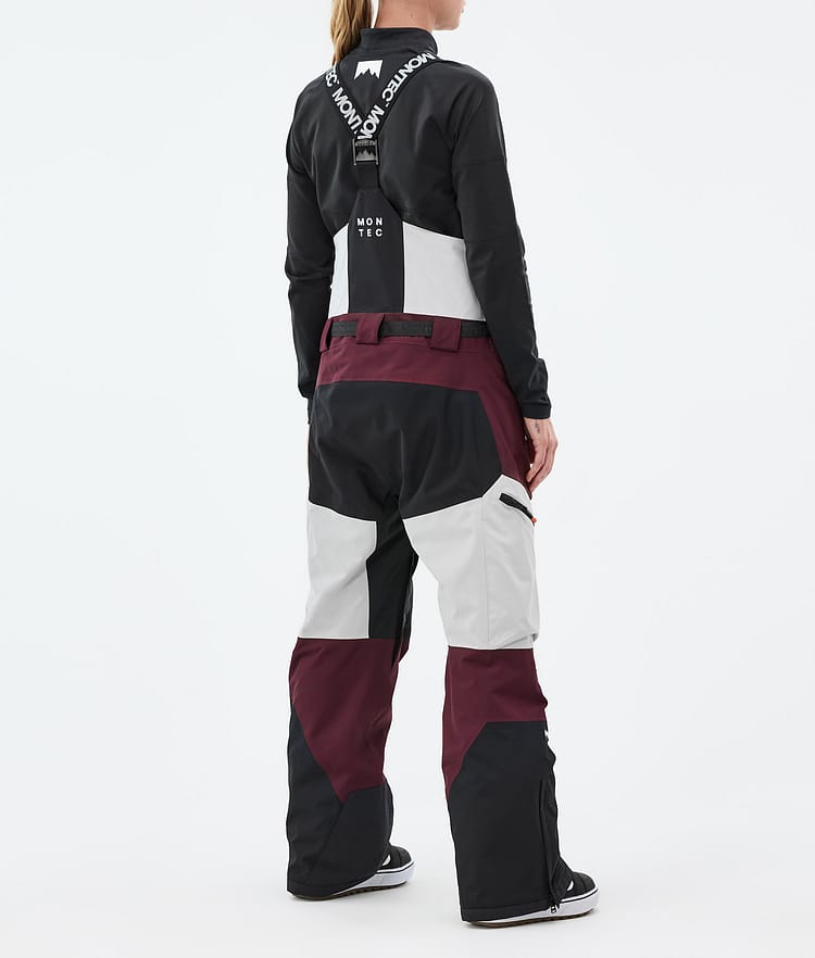 Montec Dozer W Snowboard Pants Women Light Grey/Black/Burgundy, Image 3 of 6