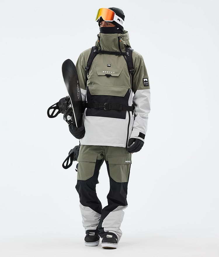 Montec Fawk Pantaloni Snowboard Uomo Greenish/Black/Light Grey, Immagine 2 di 7