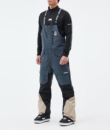 Montec Fawk Pantaloni Snowboard Uomo Metal Blue/Black/Sand
