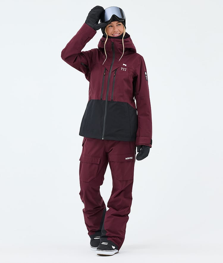 Montec Kirin W Pantalon de Snowboard Femme Burgundy, Image 2 of 6