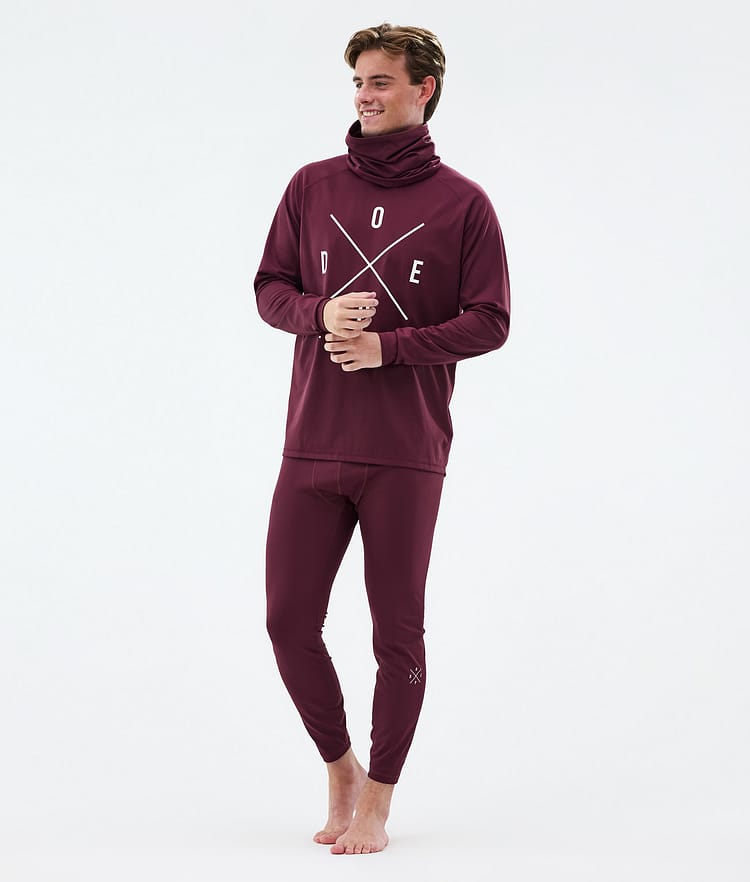 Dope Snuggle Pantalon thermique Homme 2X-Up Burgundy, Image 3 sur 7