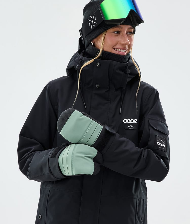 Dope Ace Snow Mittens Faded Green, Image 3 of 4