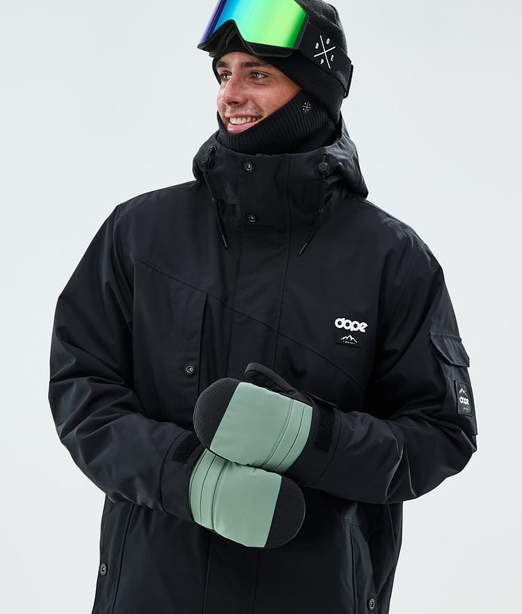 Dope Ace Snow Mittens Faded Green, Image 4 of 4