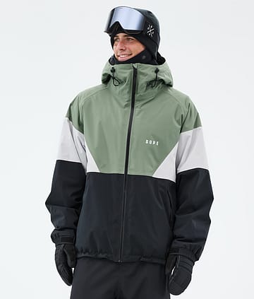 Dope Spartan Lyžařská Bunda Pánské Sport Moss Green/Light Grey/Black