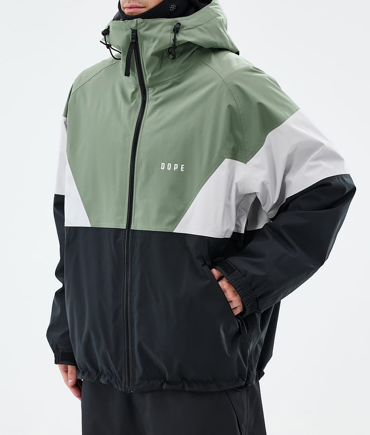 Dope Spartan Ski Jacket Men Sport Moss Green/Light Grey/Black, Image 7 of 8