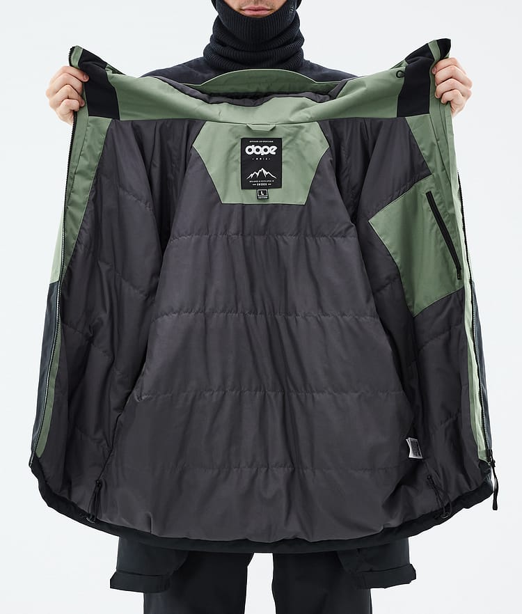 Dope Spartan Snowboard Jacket Men Sport Moss Green/Light Grey/Black, Image 8 of 8