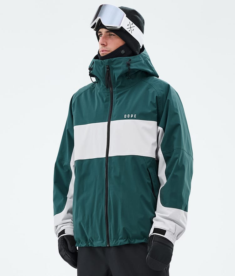Dope Spartan Veste Snowboard Homme Stripe Bottle Green/Light Grey, Image 1 sur 8
