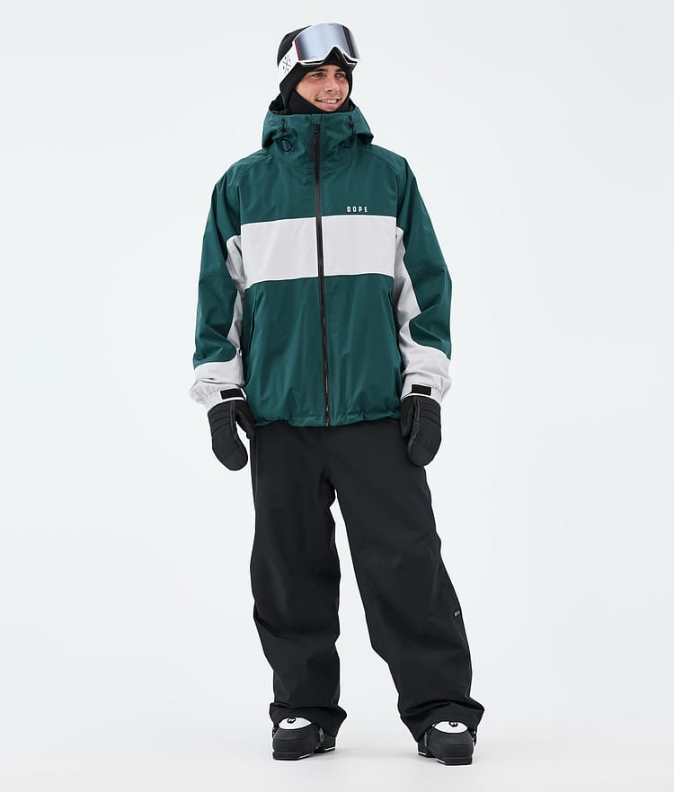 Dope Spartan Kurtka Narciarska Mężczyźni Stripe Bottle Green/Light Grey, Zdjęcie 2 z 8