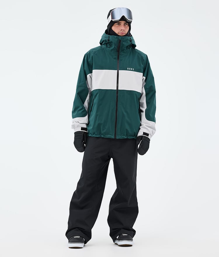Dope Spartan Veste Snowboard Homme Stripe Bottle Green/Light Grey, Image 2 sur 8